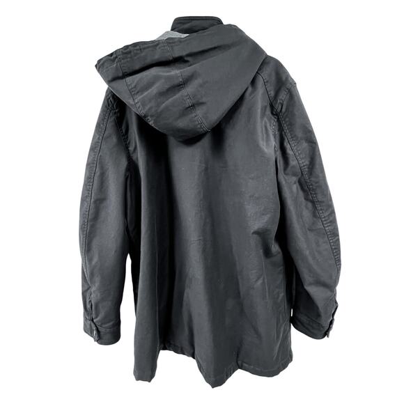 Banana Republic Jacket Mens 2XL Charcoal Hooded Utility Field Canvas Pockets - Picture 2 of 11